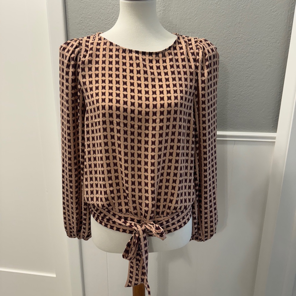 Express Geometric Patterned Blouse - Size M